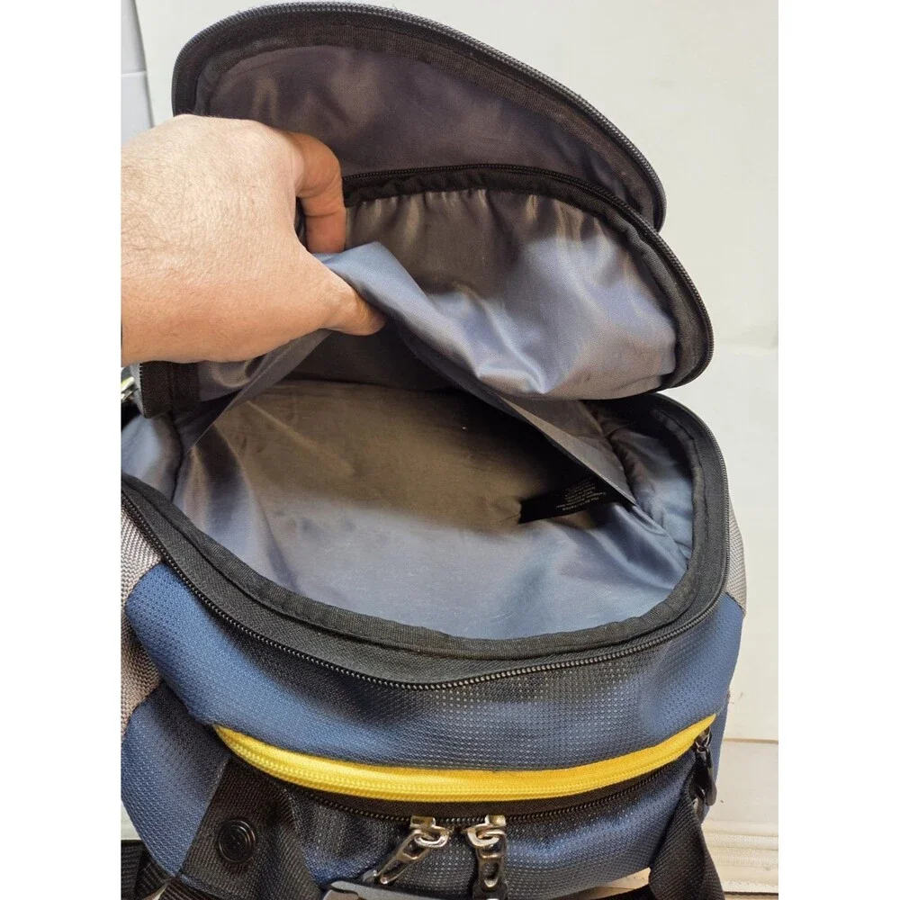 SwissGear Wenger Skyscraper Laptop Backpack Navy Blue Gray Multi Pocket‎ 600726
